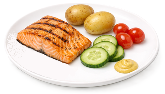 Salmon Steak w Petite Potatoes